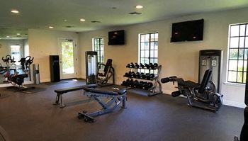 Free Weights in fitness center at Club Pacifica, Benicia
